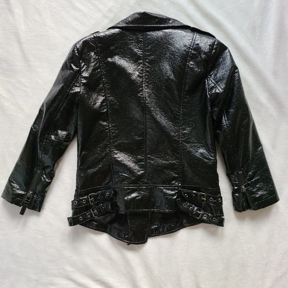 ASOS Hi-Shine Faux Leather Biker Jacket - Picture 3 of 6